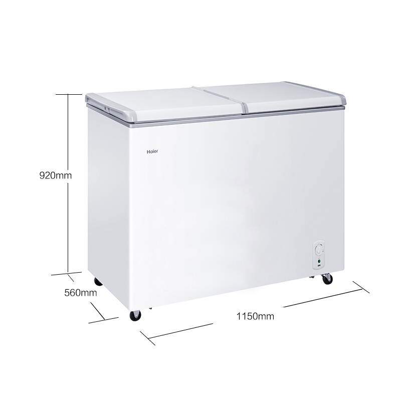 海尔(Haier) 221升冷柜 蝶形 侧掀 单箱变温冰柜 家用商用二合一 卧式冰箱 BC/BD-221SEA