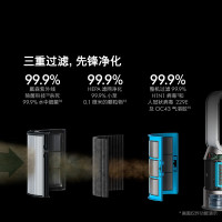 戴森DYSON PH05 空气加湿智能净化器 兼具空气净化器 无雾加湿 除菌除甲醛除异味 宠护认证 白金色