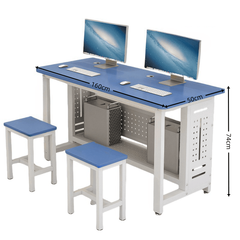 豫龙都电脑桌一桌两椅套高清大图