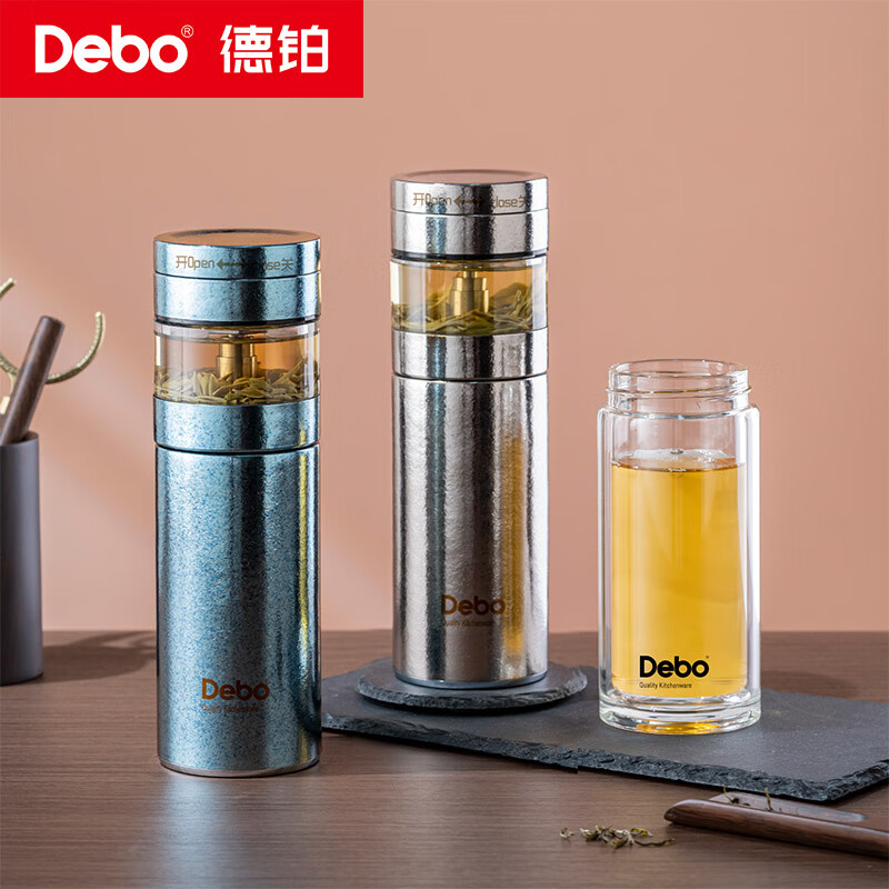 德铂(Debo) DEP-DS455 罗顿纯钛泡茶杯 300ml(单位:个)请备注颜色高清大图