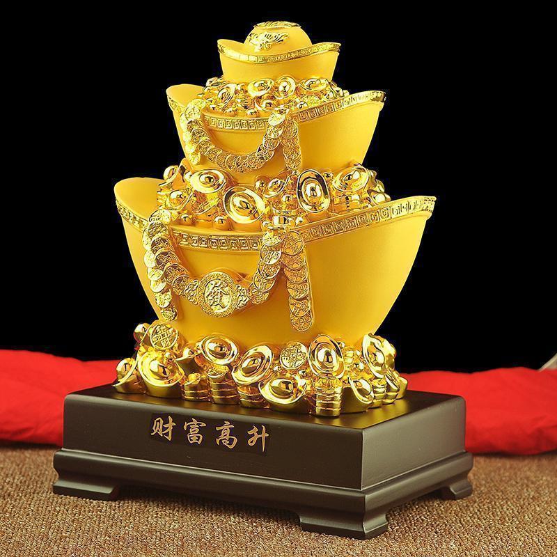 金元宝聚宝盆大号风水财富高升摆件店铺家居装饰摆设开业礼品_682_479_13