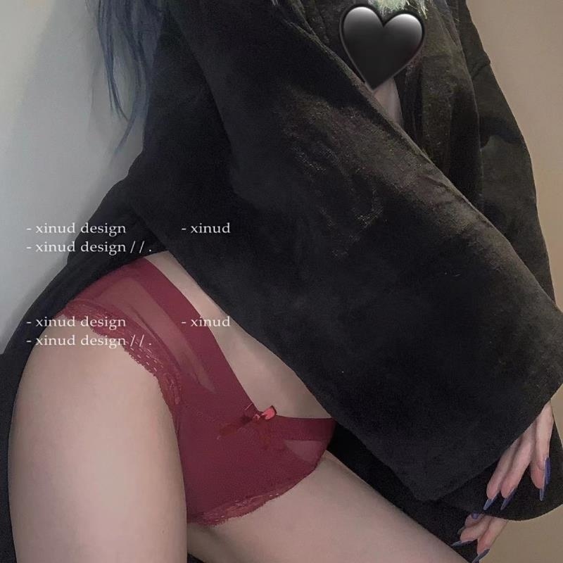 长夜漫漫情趣内裤日系内裤女低腰性感舒适蕾丝透明女士三角裤9009GltwfT高清大图