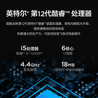 联想(Lenovo) GeekPro台式电脑 英特尔酷睿i5设计游戏台式机家用办公商务电脑主机(i5-12400F 16G 512GB SSD RTX3060 12G独显)黑色