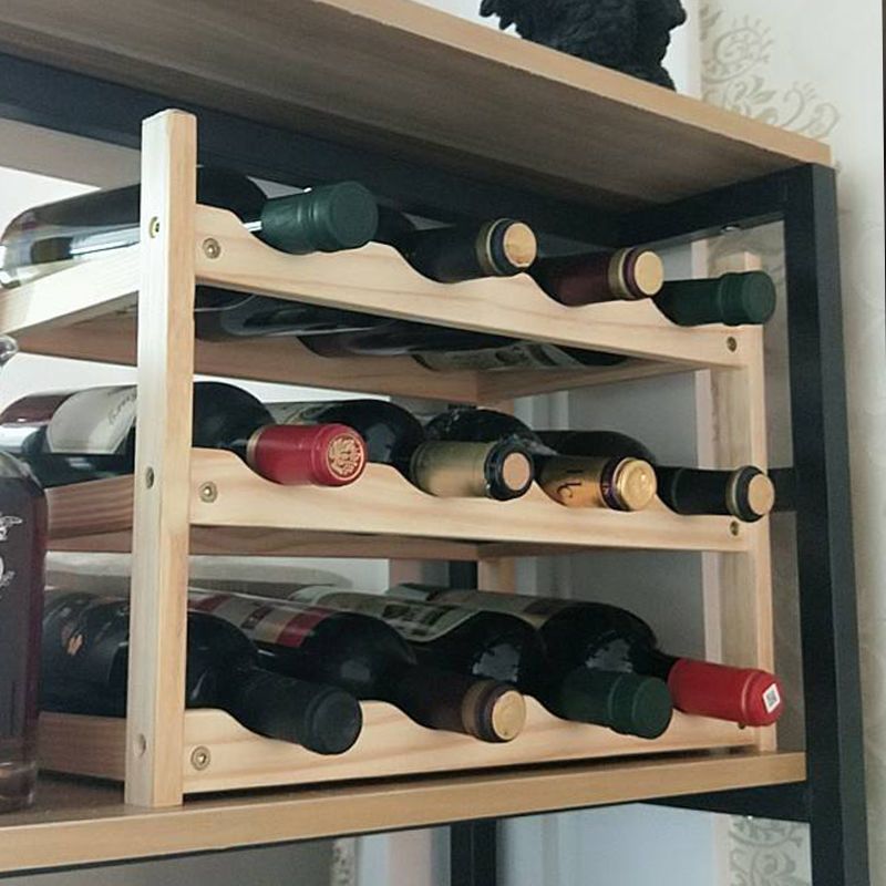工匠时光实木红酒架摆件葡萄酒架酒柜木制展示架简约家用洋酒架客厅酒架子