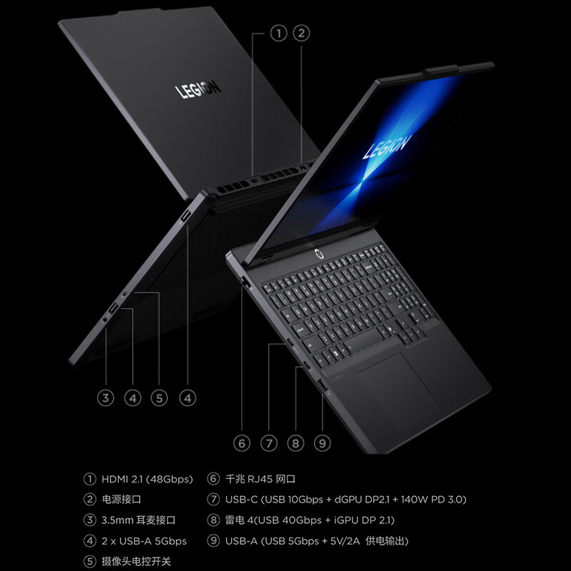 联想(Lenovo)拯救者Y7000 2025 15.3英寸游戏本笔记本电脑 定制(Ultra7 255HX 32G 1T RTX5060 2.5k 180Hz)钛晶黑高清大图
