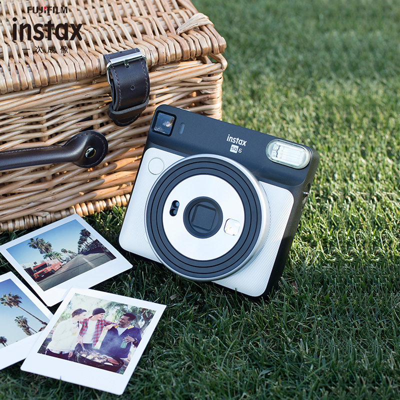 富士(FUJIFILM)INSTAX 拍立得 相机 一次成像相机SQUARE SQ6特惠 珍珠白色 富士方形尺寸胶片相机