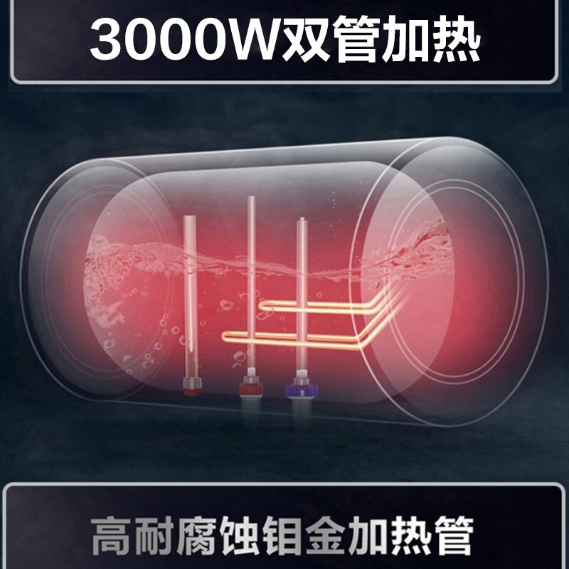 海尔Haier电热水器 80升99升遥控控制[3000W功率双加热管]一级能效 变频防电墙 EC8002-PA5高清大图