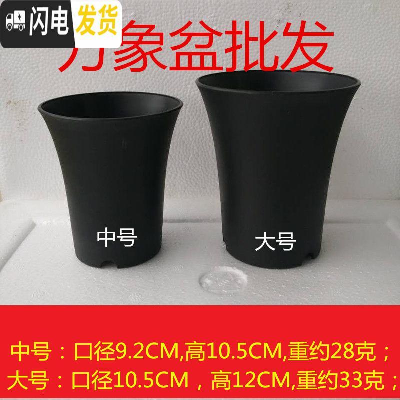 三维工匠万象盆大棚多肉植物12卷玉露老桩花盆黑色磨砂高腰盆加厚塑料 圆万象盆大号30个 小花盆容器
