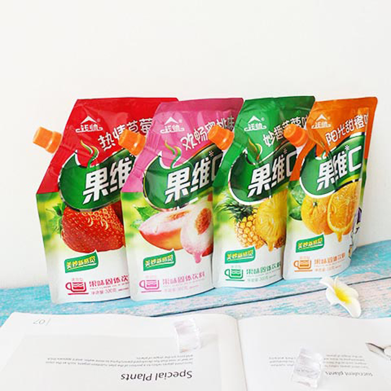 钱帅果味固体饮料果维C果珍果汁粉速溶饮料粉300g夏天冲水喝的饮品桔子粉80后怀旧橙汁粉菠萝味