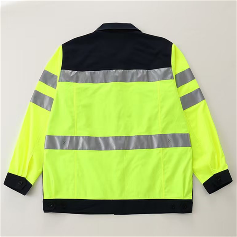 飞翔大雁 高可视警示全棉夏季防护服 分体式 M-4XL 套高清大图