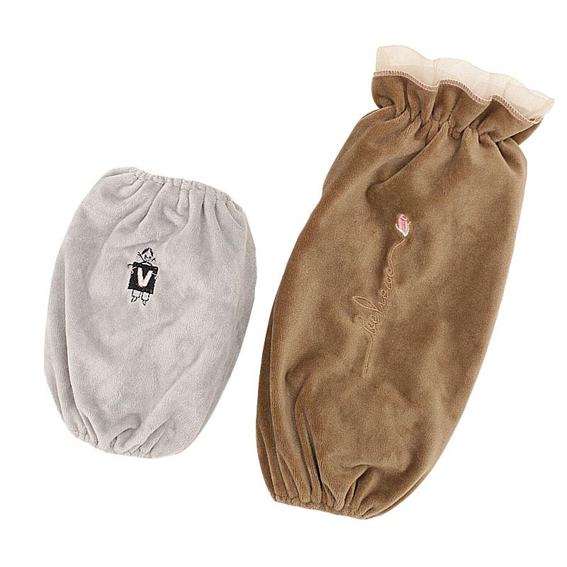 秋冬季套袖羽绒服防污袖套绒布长款短款男女袖头办公学生袖笼简约创意