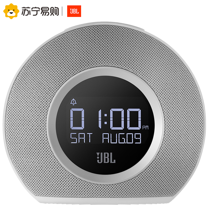 JBL HORIZON 音乐地平线 桌面立体声音箱 蓝牙小音箱+迷你音响 带闹钟 收音机 白色