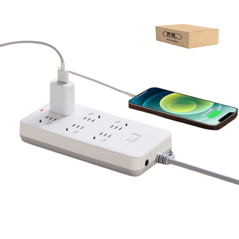 杰储(GCHUL) CPP140 5米 6插位 2500W 接线板 (计价单位:个) 白色高清大图