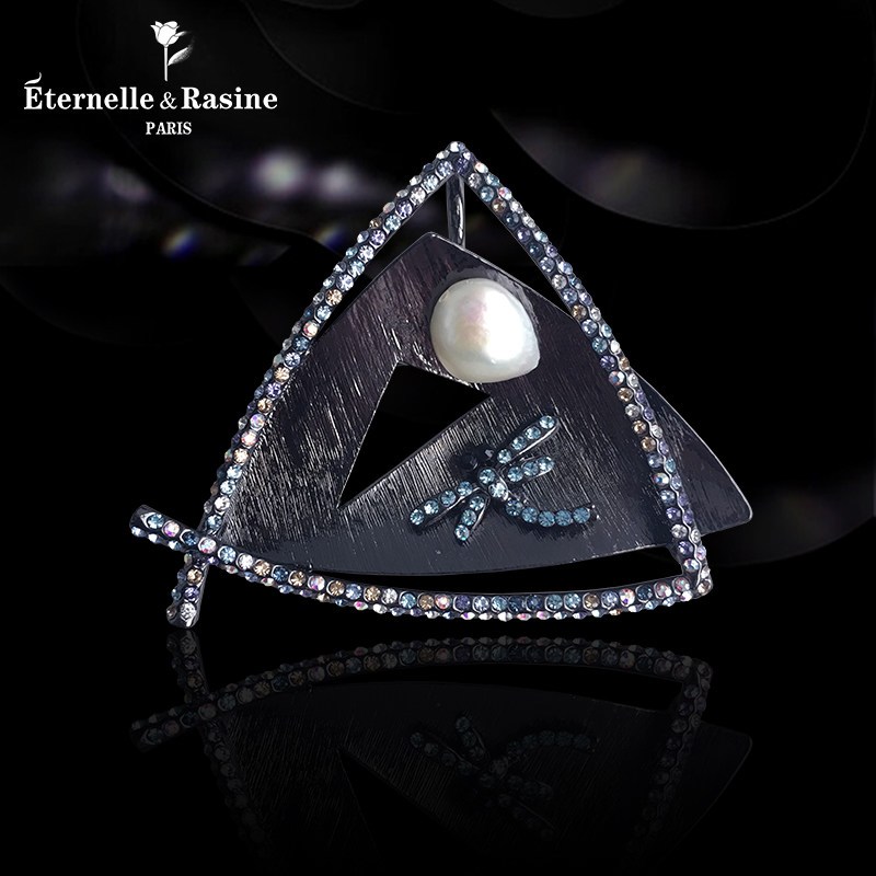 法国eternelle复古宫廷风仿水晶胸针优雅气质胸花配饰别针丝巾扣