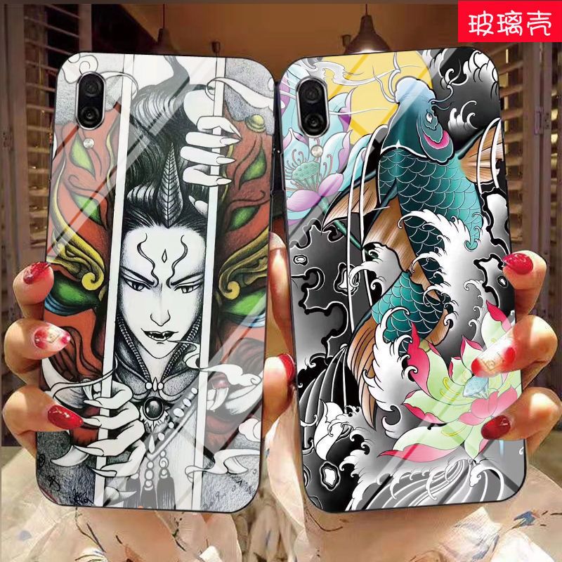 般若iPhone11玻璃手机壳苹果7/XR/12/6p/X善恶8plus纹身个性xsmax 般若45 磨砂软壳(型号发给