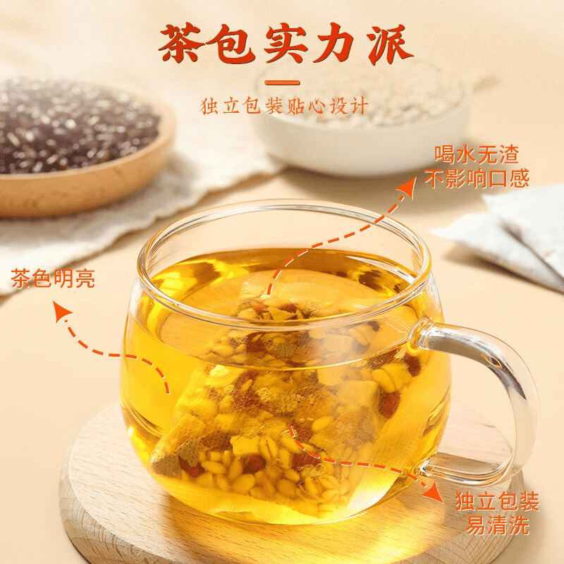 新包装 北京同仁堂五指毛桃茯苓薏米茶内廷上用155克薏苡仁赤小豆茶养生茶官方正品高清大图