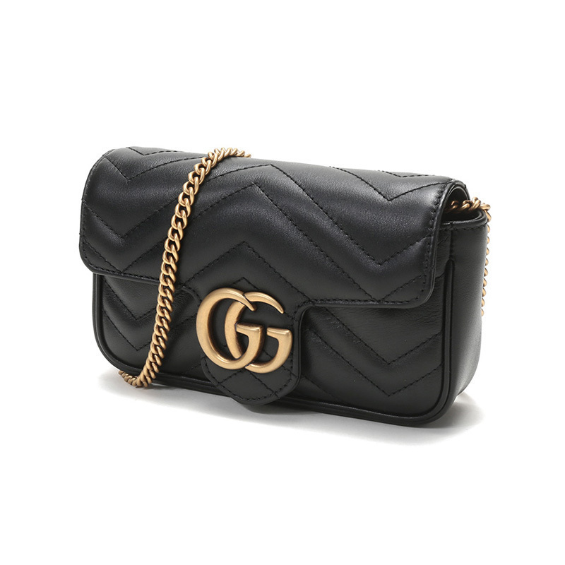 古驰gucci女士ggmarmont系列皮革超迷你单肩斜挎包476433dtdct