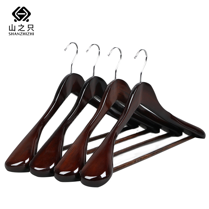 山之只 加粗无痕实木衣架 44.5cm 个高清大图