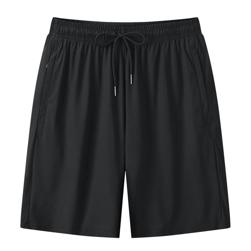 渔人船长大码运动裤男士夏季薄款冰丝速干裤跑步休闲裤宽松男裤五分裤图片