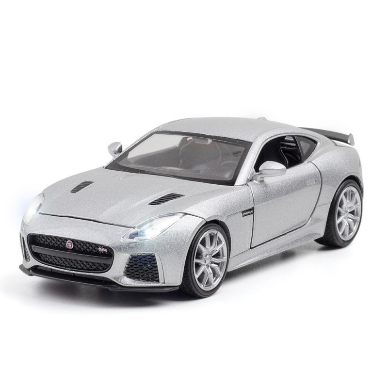 132捷豹ftype合金跑车模型摆件声光回力玩具车