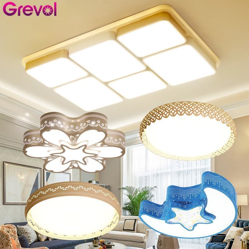 Grevol品拓PINTUO灯具LED吸顶灯客厅灯简约现代吸顶灯铁艺客厅灯长方形家用客厅灯卧室灯餐厅灯组合套餐灯具25M