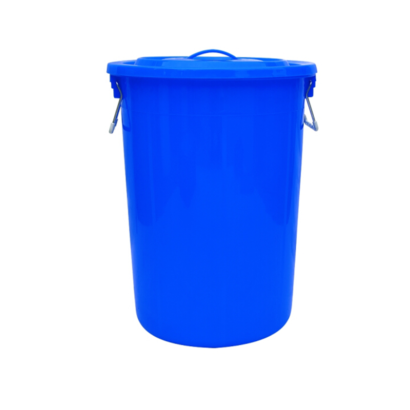 大千 不锈钢桶 280l 水桶 加厚圆形带盖塑料胶桶 蓝色家用储水桶