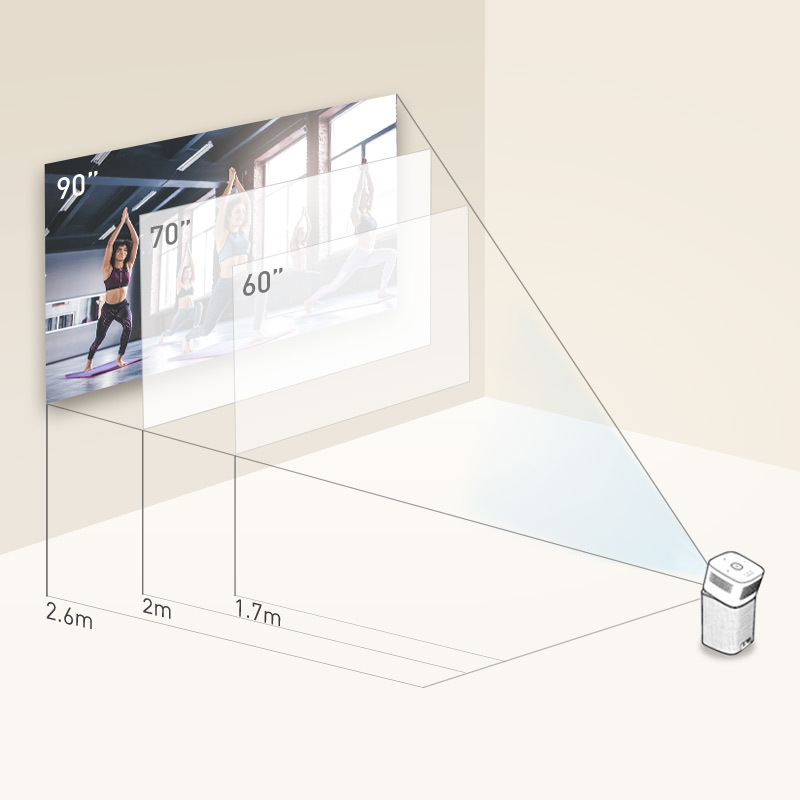 明基(BenQ)GV1 智能短焦投影仪 投影机 投影仪 家用(高清宽屏 手机/便携投影 自带电池)