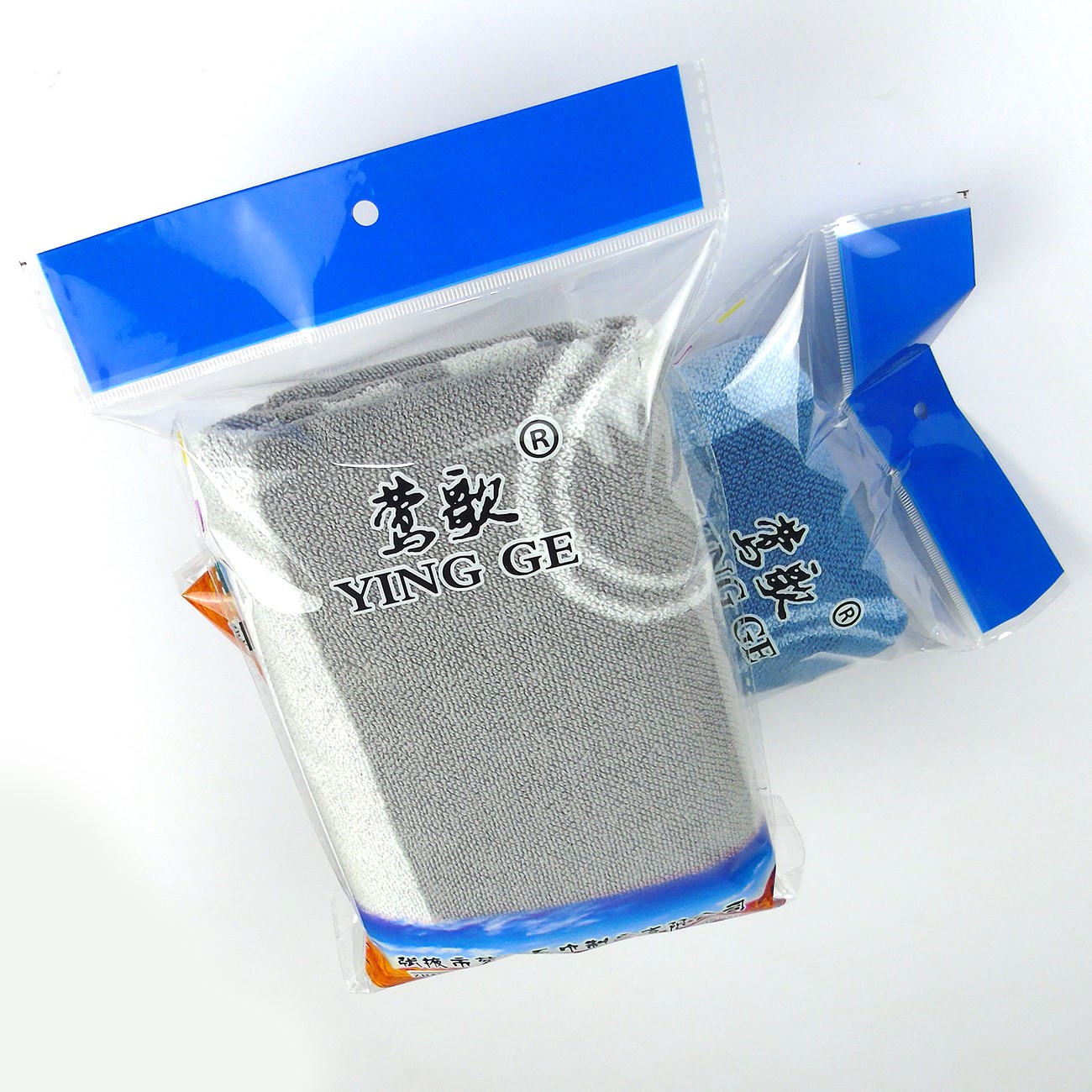 莺歌精梳极限32股秋韵毛巾75*35(灰,蓝二色随机120g独立包装)条高清大图