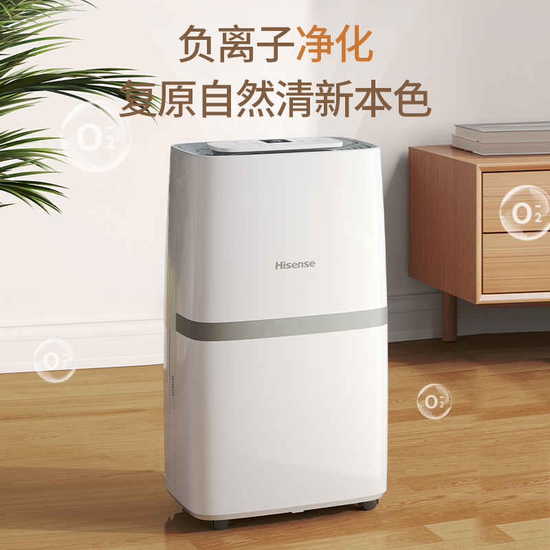 海信除湿机20升/天负离子净化双向预约定时品牌压缩机双排水设计家用卧室去湿吸湿器地下室除潮工业干燥抽湿机室内