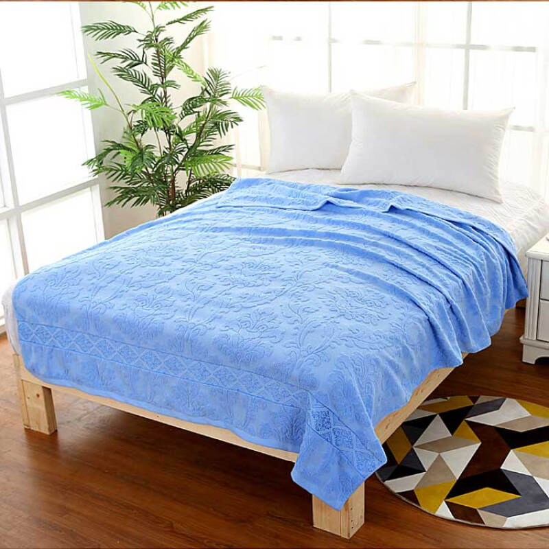 洛菲源 全棉毛巾被浴巾被 规格150*200cm 条高清大图