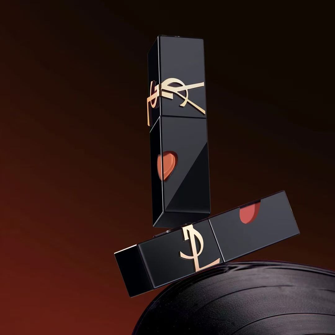 圣罗兰黑管镜面爱心唇釉610高清大图