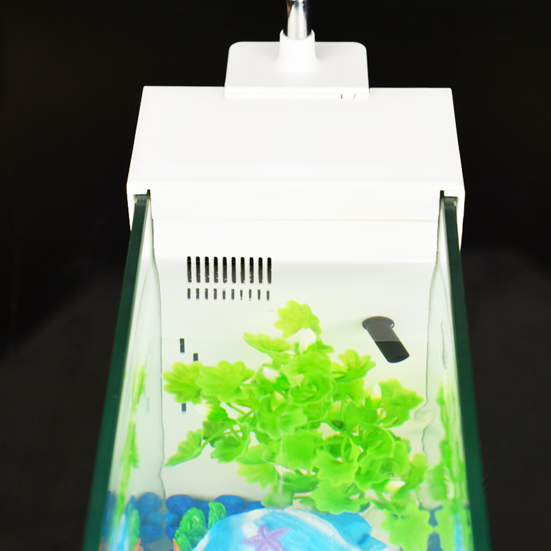 鱼缸水族箱小型玻璃桌面迷你小鱼缸生态创意造景中型金鱼缸长方形高清大图