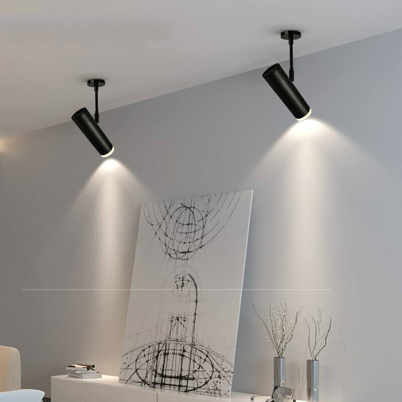 精品灯具7折放心购长杆小射灯led轨道灯天花灯筒灯北欧明装吸顶服装店