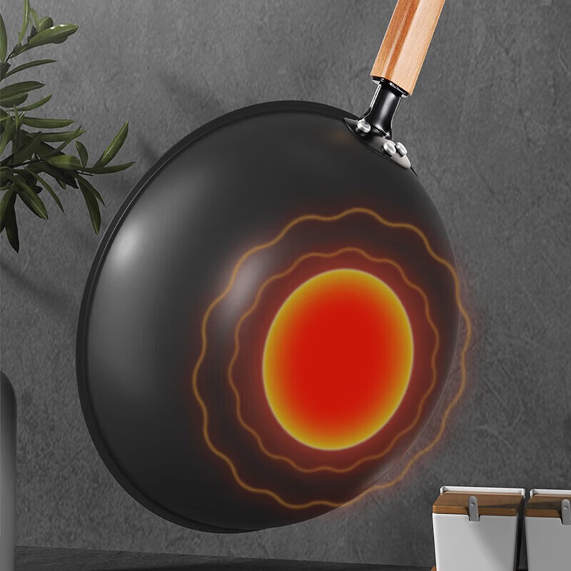 康巴赫深氮防锈精铁炒锅-套装32cmKGS-C32B高清大图