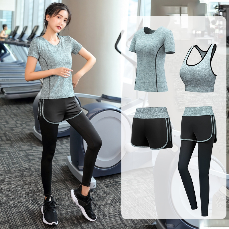 运动套装女夏季健身房瑜伽服闪电客专业晨跑步衣春夏款珈网红速干视频