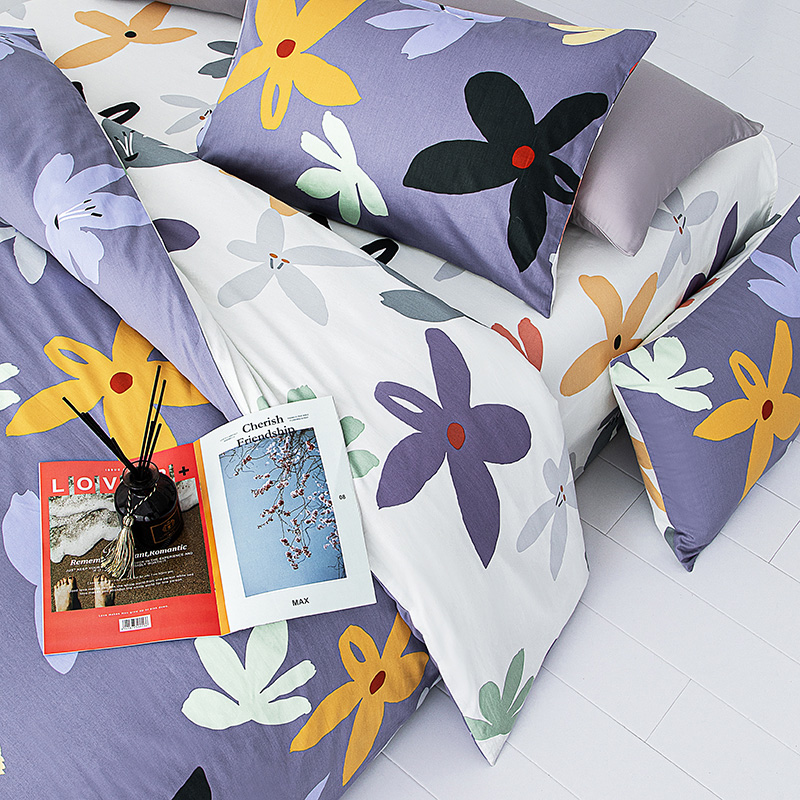 梦洁家纺 美颂磨绒印花 四件套恋青春高清大图