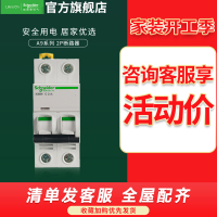 施耐德电气 断路器 空气开关 Acti9系列空开 A9 IC65N 2P 断路器小型空气开关 双匹双极 双进双出