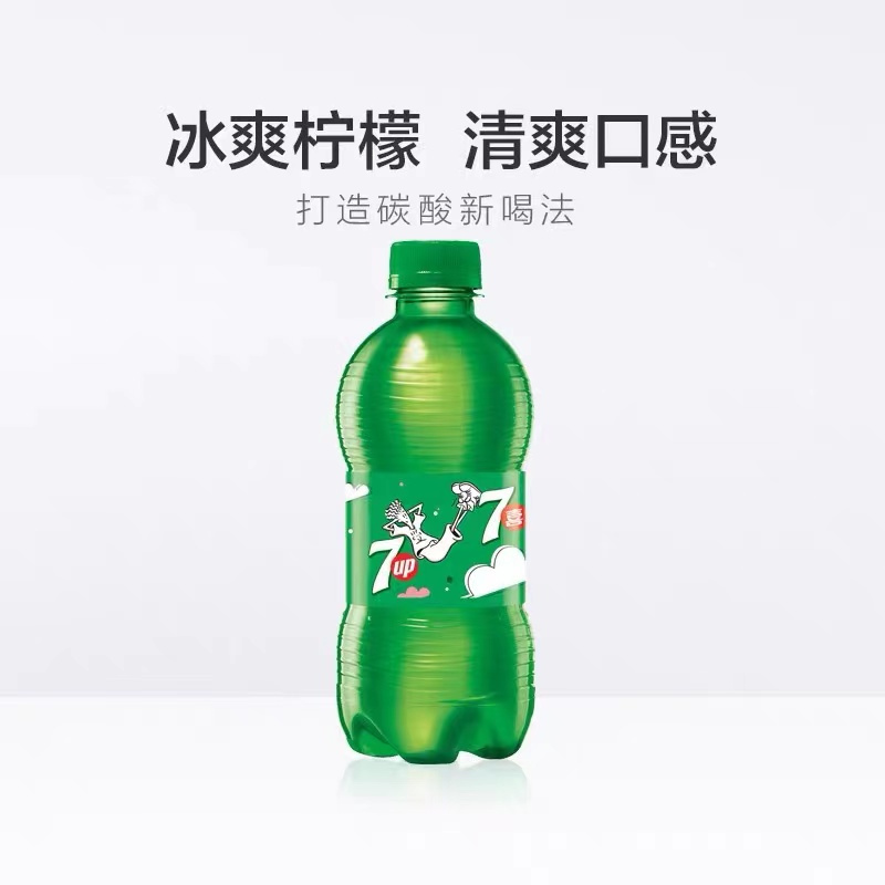 7喜柠檬味碳酸汽水300ml12瓶小瓶装饮料饮品七喜饮品囤货