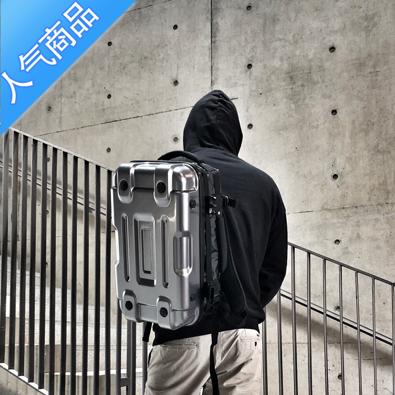 封后双肩包网红旅行包机车包男旅游背包短途笔记本运动包训练健身包女高清大图