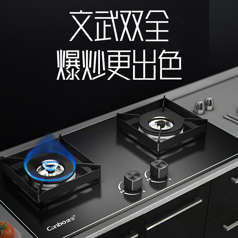 康宝(Canbo)抽油烟机灶具套装 挥手智控自动清洗 脱排烟灶套装BE906+QB519液化气高清大图