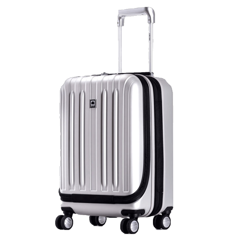 法国大使拉杆箱可扩容行李箱男女万向轮旅行箱tsa密码箱20英寸银色