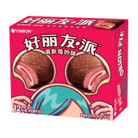 好丽友(Orion) 糕点 巧克力派 清新莓妙味12枚/盒 420g(新品尝鲜) 草莓味蛋糕 草莓派 营养早餐 休闲食品
