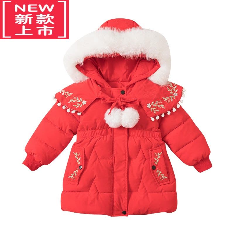 可莉允女童拜年服棉服女宝宝冬装加绒唐装羽绒棉衣儿童中国风过年新年装图片