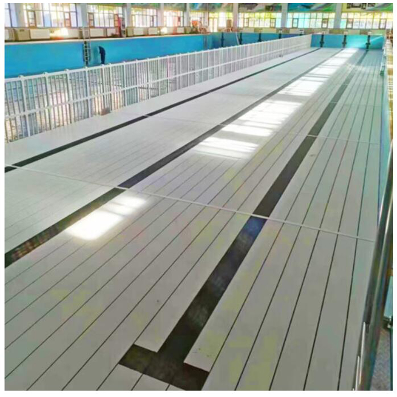 Quntai游泳池深水区增高垫层全新原料UPVC材质全铺模块化垫高板/平方高清大图