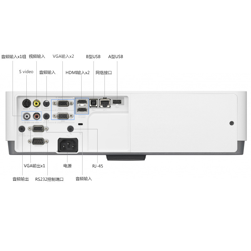 [套餐]索尼(SONY)VPL-EW435[安装服务] 商务办公教学教育会议培训投影机 家用高清投影仪(3100流明 1280×800分辨率 宽屏)官方标配高清大图