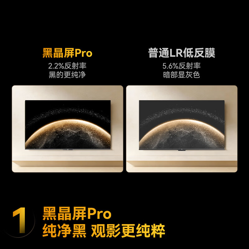 长虹75D7H Ultra 75英寸MiniLED黑晶屏 Pro “0”距离贴墙中高端光翼壁画智能平板电视 75英寸高清大图
