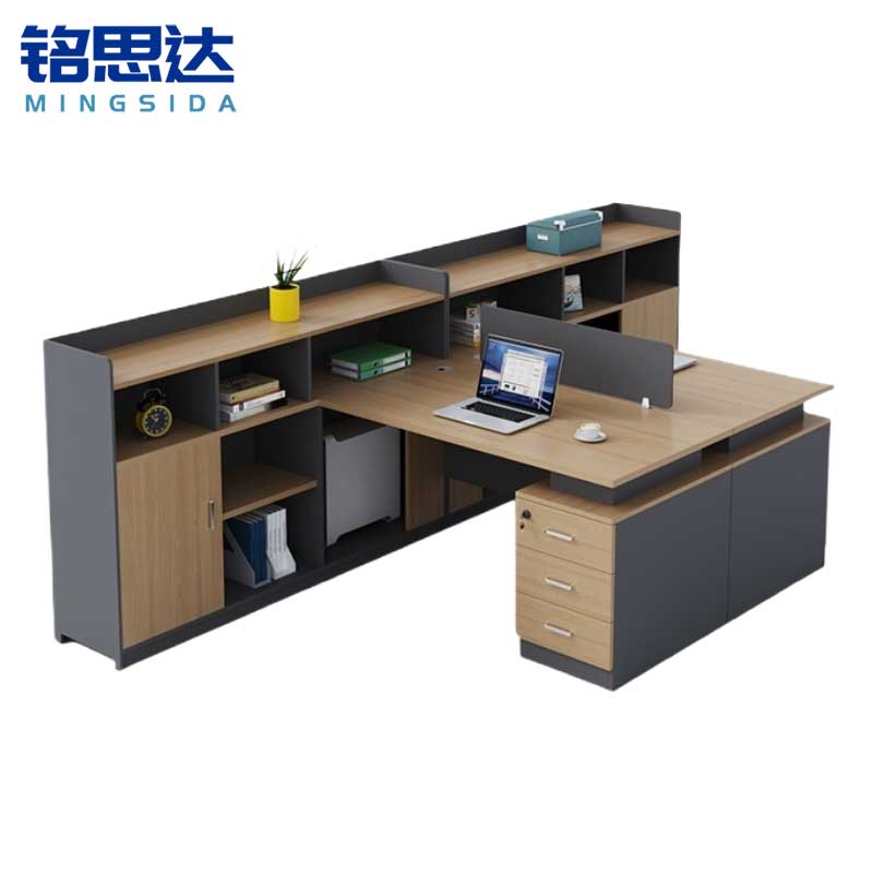 铭思达屏风工位双人含柜套高清大图