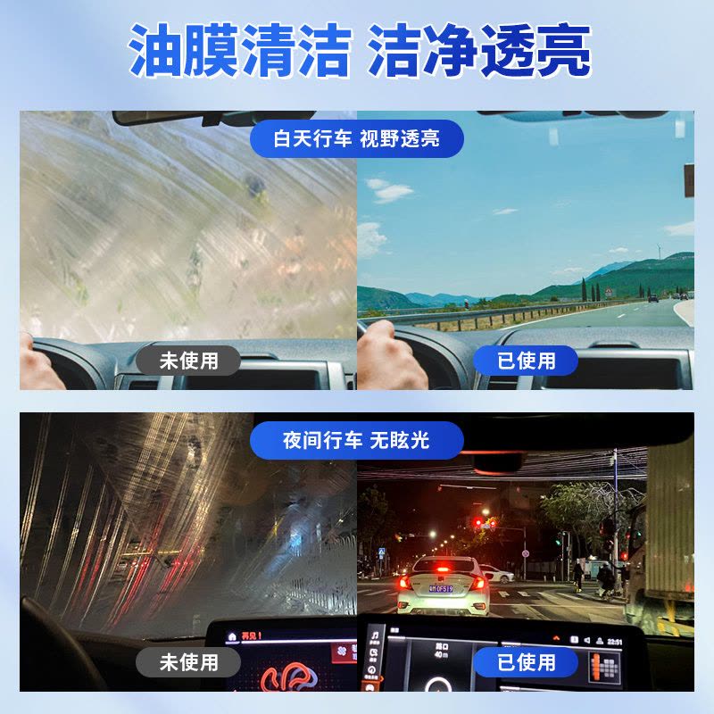 油膜清洁剂汽车前挡风玻璃泡沫清洗剂后视镜防雨防雾车窗驱水去油图片