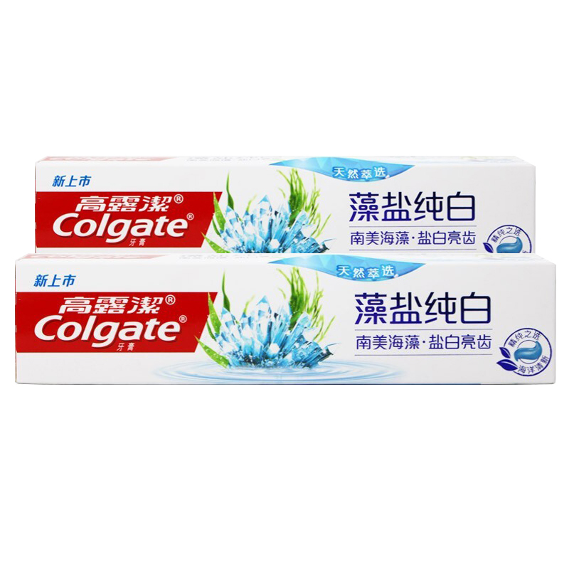 高露洁藻盐纯白牙膏120克*2