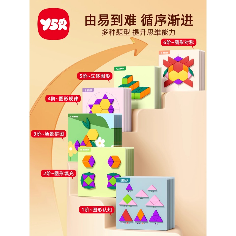 磁力七巧板拼图3到6岁儿童智力立体几何益智幼儿园2宝宝玩具积木4高清大图